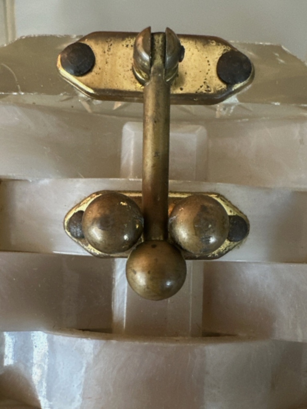 Vintage 1950s Lucite Woven Iridescent Opal Oval Purse Pocketbook 8” x 4” - Picture 5 of 16